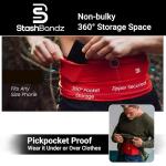StashBandz Travel Money Belt with Secure Pockets