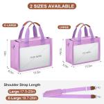 Oversized Purple Canvas Tote Bag with Pockets