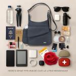 Travelon Anti-Theft Classic Messenger Bag, Midnight