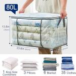 80L Clear Storage Bag for Clothes and Blankets
