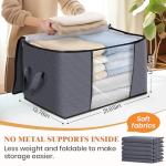 Foldable Fabric Storage Bags with Reinforced Handles