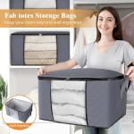 Foldable Fabric Storage Bags with Reinforced Handles