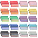 80 Pack Mesh Zipper Pouches in 10 Colors