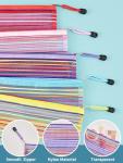 80 Pack Mesh Zipper Pouches in 10 Colors