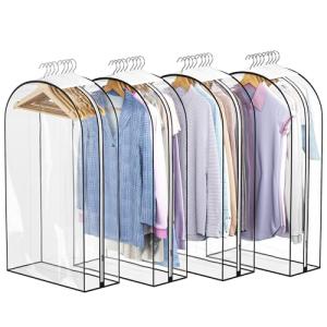 Liuoud Clear Garment Bags for Easy Closet Storage