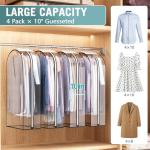 Liuoud Clear Garment Bags for Easy Closet Storage