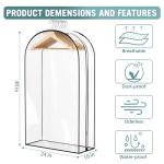 Liuoud Clear Garment Bags for Easy Closet Storage