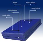 Extra-Thick Blue Mattress Bag for Family Moving