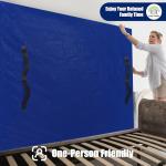Extra-Thick Blue Mattress Bag for Family Moving