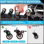 GtIiFmTe Folding Hand Truck Lightweight Hand Truck Dolly Foldable,Luggage cart with 6 Rotate Wheels, Utility Cart with Adjustable Handle,Collapsible Dolly for Moving-Black