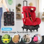 GtIiFmTe Folding Hand Truck Lightweight Hand Truck Dolly Foldable,Luggage cart with 6 Rotate Wheels, Utility Cart with Adjustable Handle,Collapsible Dolly for Moving-Black