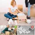 250PCS Foam Pouches with Fragile Stickers