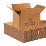 Medium Corrugated Cardboard Moving Boxes - 10-Pack