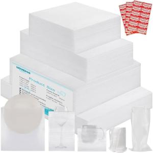 320-Piece Packing Supplies with Cushion Foam and Stickers