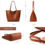 KALIDI Oversized Vegan Leather Tote Bag for Women