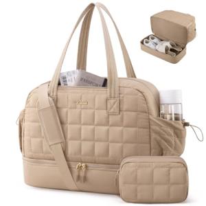 LOVEVOOK Large Travel Duffle Bag with Shoe Compartment