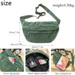 Oversized Corduroy Crossbody Fanny Pack for Travel