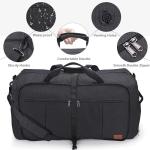 80L Extra Large Waterproof Duffle Bag with Shoe Compartment