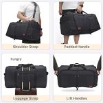 80L Extra Large Waterproof Duffle Bag with Shoe Compartment