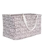 Tan Geometric Utility Tote for Travel Essentials