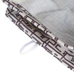 Tan Geometric Utility Tote for Travel Essentials