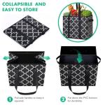 WISELIFE Foldable Grocery Bags 3-Pack, Black