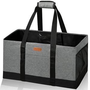 Extra Large Foldable Grocery Tote Bag - Grey