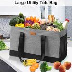 Extra Large Foldable Grocery Tote Bag - Grey