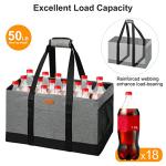 Extra Large Foldable Grocery Tote Bag - Grey