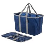 CleverMade EcoBasket Collapsible Grocery Tote - Blue Gray