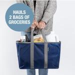 CleverMade EcoBasket Collapsible Grocery Tote - Blue Gray