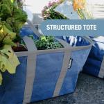 CleverMade EcoBasket Collapsible Grocery Tote - Blue Gray