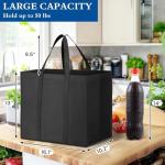 WISELIFE 10-Pack Large Foldable Grocery Bags