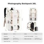 K&F CONCEPT 20L Waterproof Camera Backpack for DSLR