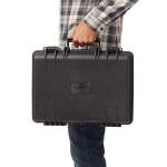 Amazon Basics Hard Camera Case, Medium, Black, Solid, 18"L x 14"W x 6"H