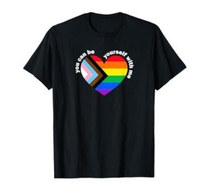 Be Yourself Rainbow Ally Heart T-Shirt