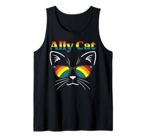 Ally Cat Rainbow Pride Tank Top