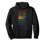 Pride Rainbow Flag Ally Mom Hoodie