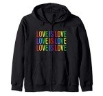 Love Is Love Rainbow Pride Zip Hoodie