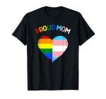 Proud Trans Mom Ally T-Shirt for LGBTQ+ Support