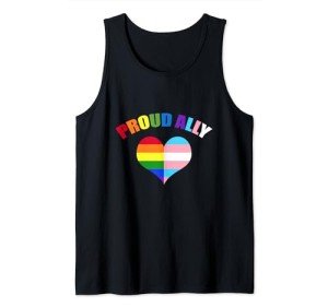 Proud Ally Rainbow Heart Tank Top for Pride