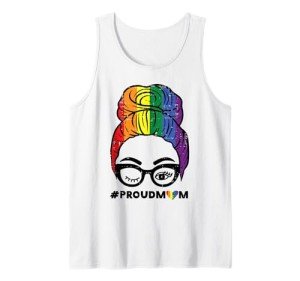 Proud Mom LGBTQ Rainbow Ally Tank Top