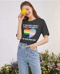 Pride Mom Rainbow Heart Graphic T-Shirt
