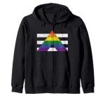 Pride Flag Zip Hoodie for Allies and Supporters