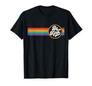 Be Kind Rainbow Pride Retro Tee