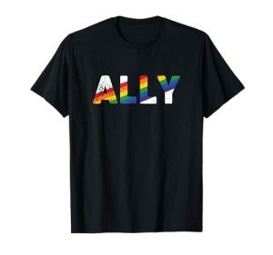 Rainbow Ally T-Shirt for LGBTQ Pride