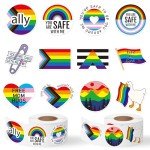 Ally LGBTQ Rainbow Stickers - 500PCS Vinyl Decals
