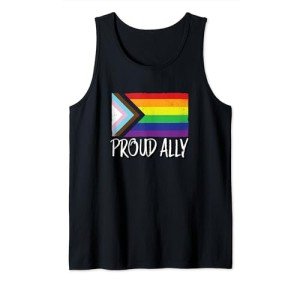 Proud Ally Black Pride Flag Tank Top