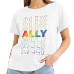 Rainbow Ally Pride Tee for Women