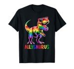 Rainbow Dinosaur Ally Pride T-Shirt for Everyone